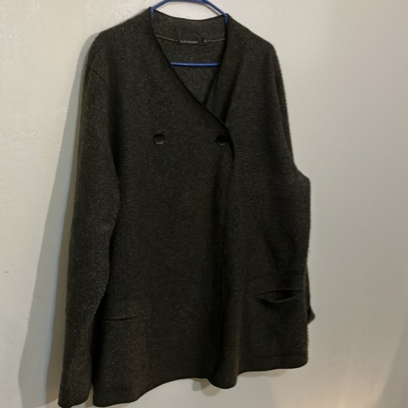 Cut Loose XL wool blend cape or cardigan - Picture 2 of 13